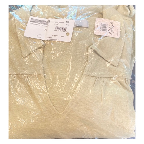 Free People Oversized Moonlight Long Sleeve Cotton & Hemp Midi Dress NWT Size M - Picture 8 of 13